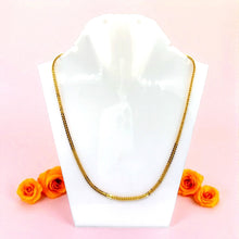 Interlocking Discs Patterned Link Gold Plated Chain Necklace Jewelry - Necklace