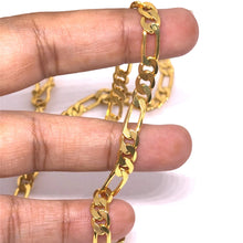 Gold Plated Figaro Unique Chain Necklace Jewelry - Necklace