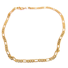 Gold Plated Figaro Unique Chain Necklace Jewelry - Necklace