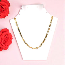Gold Plated Figaro Unique Chain Necklace Jewelry - Necklace