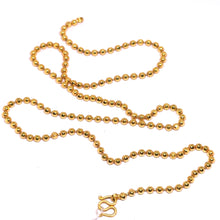 Gold Plated Ball Yellow Tone Hammered Mardi Gras Chain Necklace – Bold Textured Chain for Modern Looks - Necklace