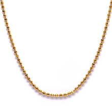 Gold Plated Ball Yellow Tone Hammered Mardi Gras Chain Necklace – Bold Textured Chain for Modern Looks - Necklace