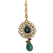 Royal Traditional Necklace Earring with Ear Chain and Tikka Gold Plated Indian Bridal Jewellery Set - Necklace Earring