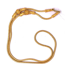 Gold plated Snake chain interlocked with granulated beads chain necklace Jewelry - Necklace