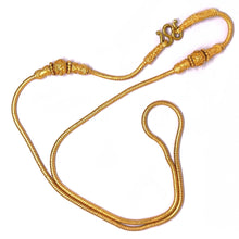Gold plated Snake chain interlocked with granulated beads chain necklace Jewelry - Necklace