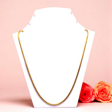 Gold plated Snake chain interlocked with granulated beads chain necklace Jewelry - Necklace
