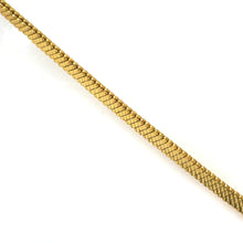 Textured Flat Flexi Gold Plated Chain Necklace Jewelry - Necklace