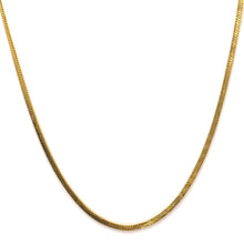 Textured Flat Flexi Gold Plated Chain Necklace Jewelry - Necklace