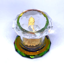 Gold Surface 24K Lord Ganesha Idol in Prism Crystal Mushroom Temple – Vastu-Positive Home Temple Showpiece
