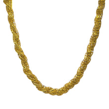 Gold Tone Fashion Twisted Necklace Stylish Elegant – Trendy Statement Jewelry for Special Occasions - Necklace