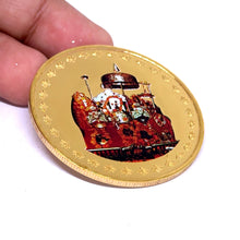 Govind Dev Ji 24K Gold Plated God Coin – Spiritual Swiss Made Token of Devotion Strength & Grace - Coins