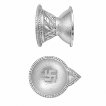 Handcrafted 999 Silver Deepak Oil Lamp 8 Gram | Diya Prayer Temple Gift - Lamp