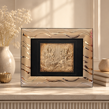 Handcrafted 999 Silver Ganesh Laxmi Frame | Religious Auspicious Decor Gift - Frame