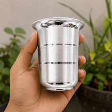 Handcrafted 999 Silver Glass 18 Gram | Traditional Drinkware Tumbler Gift - Glass