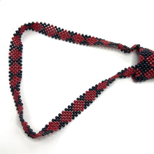 Handcrafted Argyle Pattern Pearl Tie One of a Kind Necktie
