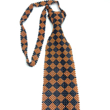 Handcrafted Argyle Pattern Pearl Tie Timeless Unique Necktie