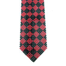 Handcrafted Argyle Pattern Pearl Tie Unique Necktie
