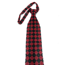 Handcrafted Argyle Pattern Pearl Tie Unique Necktie