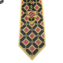 Handcrafted Bead and Reel Pattern Pearl Tie Classic and Elegant