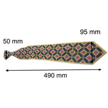 Handcrafted Bead and Reel Pattern Pearl Tie Classic and Elegant