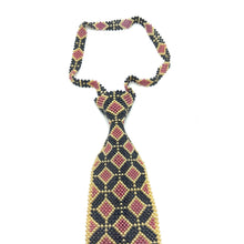 Handcrafted Bead and Reel Pattern Pearl Tie Classic and Elegant