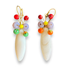 Handmade Earrings Boho White Marquise Beads Jewelry