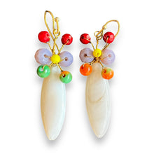Handmade Earrings Boho White Marquise Beads Jewelry