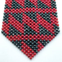 Handcrafted Chevron Pattern Pearl Tie Stylish and Modern