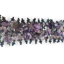 Handmade Bracelet Amethyst Beaded 7 Inch Hand Jewelry