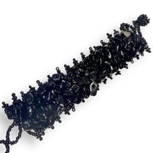 Handmade Bracelet Black Onyx Beaded 7 Inch Hand Jewelry
