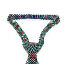 Handcrafted Diamond Pattern Pearl Necktie Elegant and Timeless