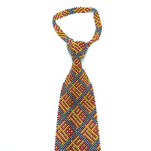 Handcrafted Diamond Pattern Pearl Tie Elegant and Timeless