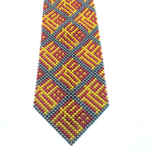 Handcrafted Diamond Pattern Pearl Tie Elegant and Timeless