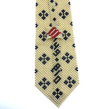 Handcrafted Diamond Pattern Pearl Tie Elegant Timeless Necktie