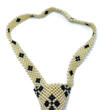 Handcrafted Diamond Pattern Pearl Tie Elegant Timeless Necktie