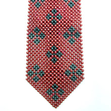 Handcrafted Diamond Pattern Pearl Tie Elegant Unique Necktie
