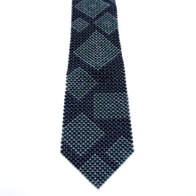 Handcrafted Diamond & Square Pattern Pearl Tie Geometric Harmony