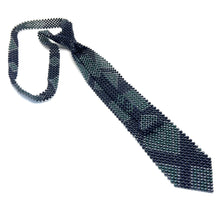 Handcrafted Diamond Square Pattern Pearl Tie Geometric Harmony