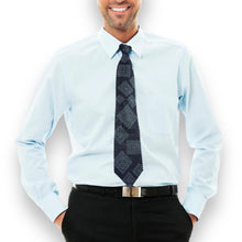Handcrafted Diamond & Square Pattern Pearl Tie Geometric Harmony