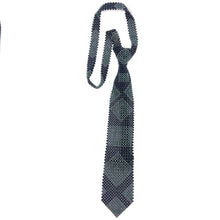 Handcrafted Diamond Square Pattern Pearl Tie Geometric Harmony