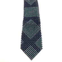 Handcrafted Diamond Square Pattern Pearl Tie Geometric Harmony