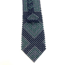 Handcrafted Diamond Square Pattern Pearl Tie Geometric Harmony
