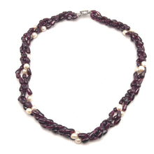 Handcrafted Garnet Drop Bead with Natural Pearl Accents Elegant Gemstone 17.7’’ Necklace Jewelry - Necklace