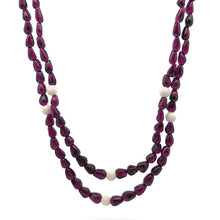 Handcrafted Garnet Drop Bead with Round Agate Accents Natural Gemstone 16.2’’ Necklace Jewelry - Necklace
