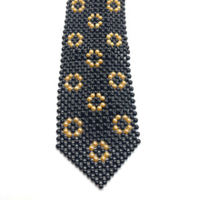 Handcrafted Gold Polka Dot Pattern Pearl Tie Luxurious and Playful
