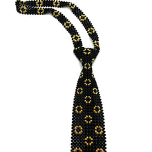 Handcrafted Gold Polka Dot Pattern Pearl Tie Luxurious and Playful