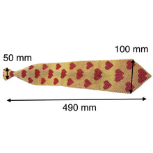 Handcrafted Hearts Pattern Pearl Tie Romantic and Charming