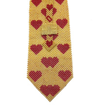 Handcrafted Hearts Pattern Pearl Tie Romantic and Charming