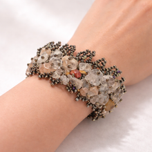 Handcrafted Layered Rose Quartz Beaded Bracelet - Gentle Pink Boho Healing Jewelry - Bracelet