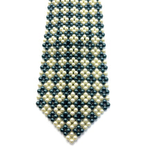 Handcrafted Linked Pattern Pearl Tie Contemporary and Chic